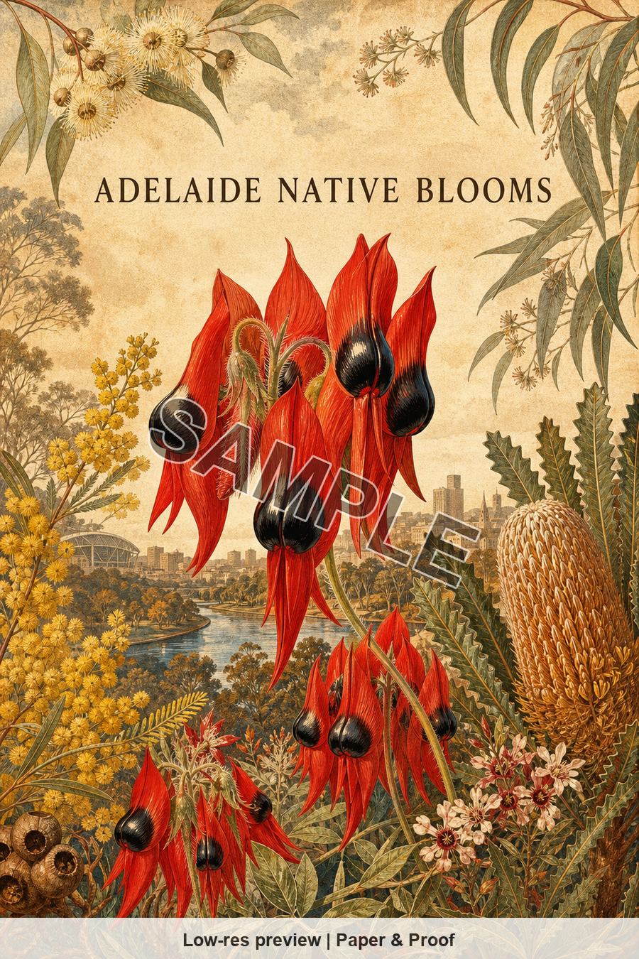 Low-resolution watermarked preview of Adelaide Native Blooms from the Adelaide & Adelaide Hills Botanical set