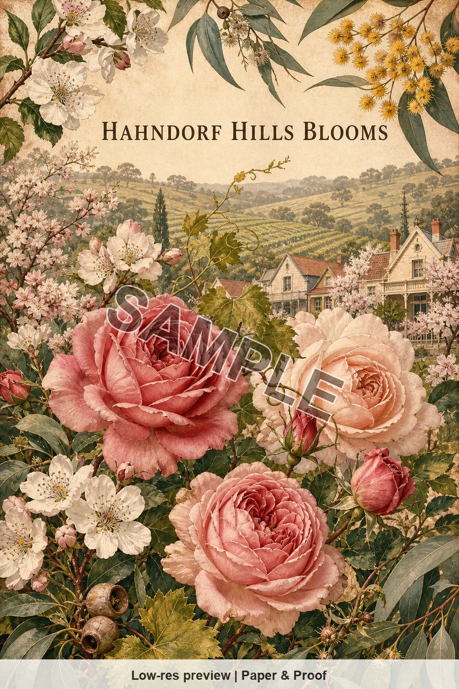 Low-resolution watermarked preview of Hahndorf Hills Blooms from the Adelaide & Adelaide Hills Botanical set