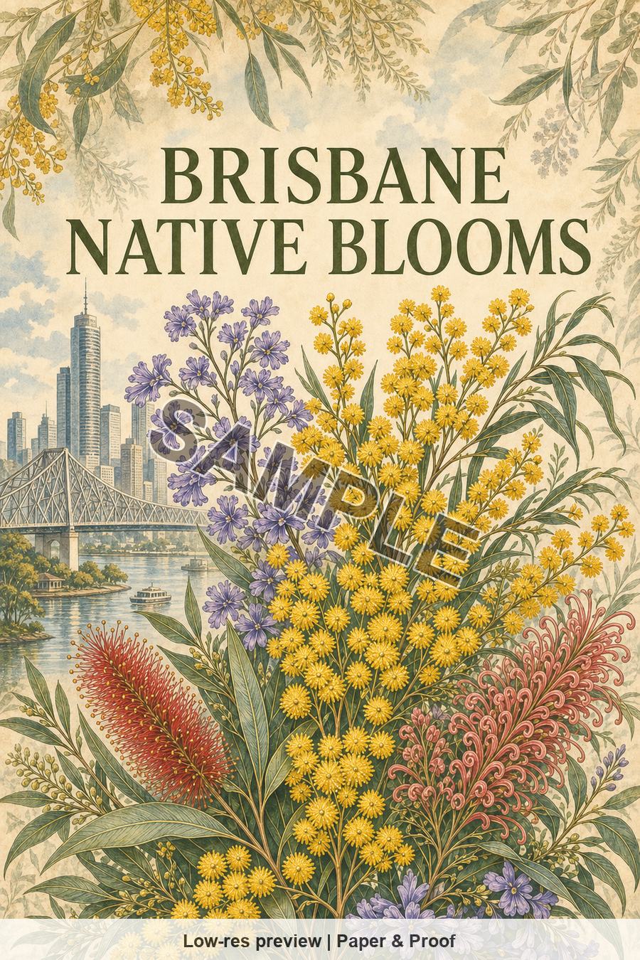 Low-resolution watermarked preview of Brisbane Native Blooms from the Brisbane Native Blooms set