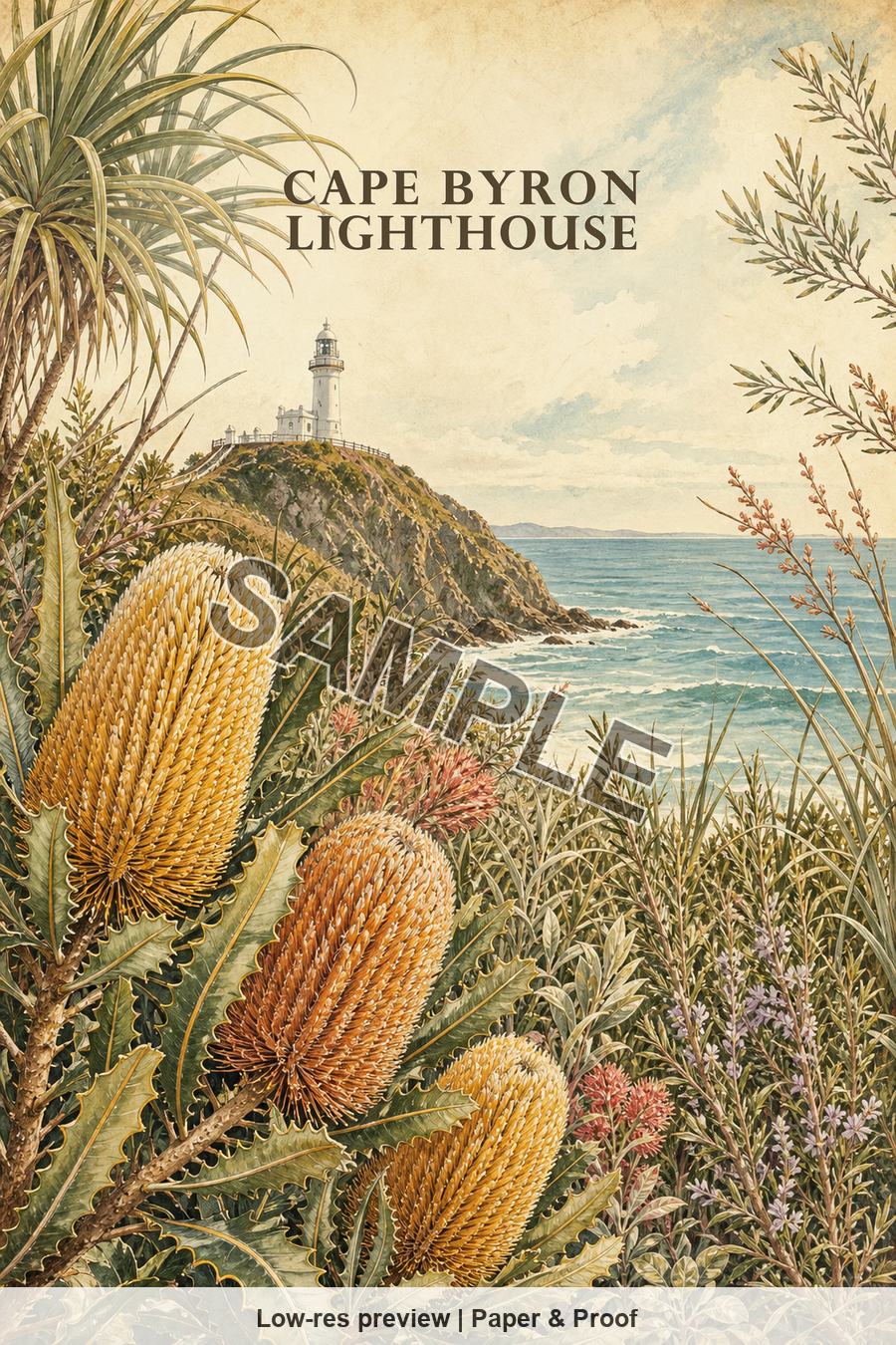 Low-resolution watermarked preview of Cape Byron Lighthouse from the Byron Bay Blooms set