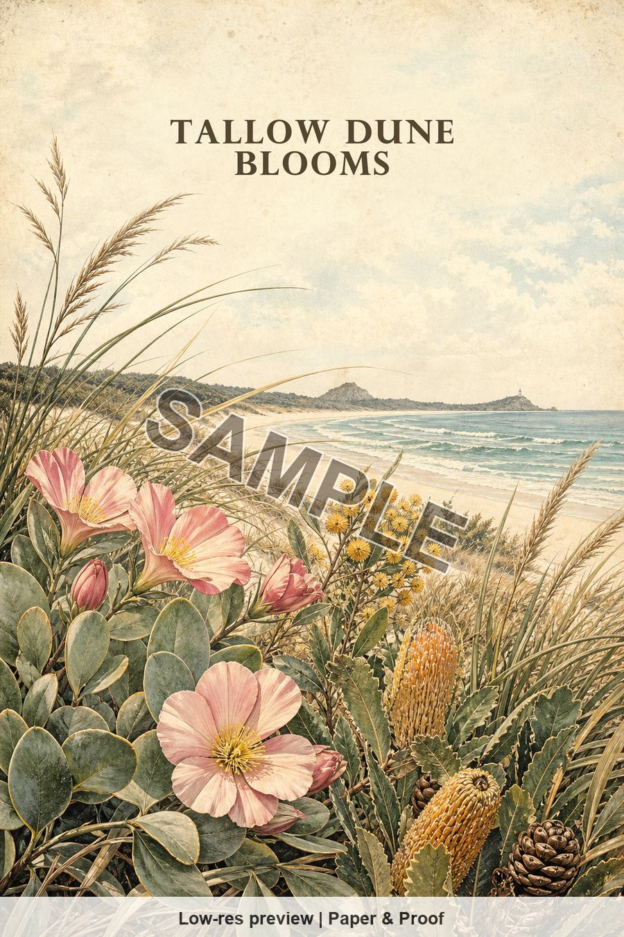 Low-resolution watermarked preview of Tallow Dune Blooms from the Byron Bay Blooms set