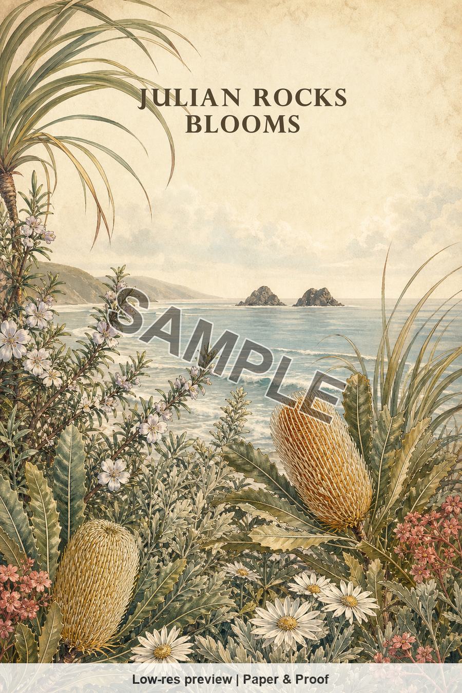 Low-resolution watermarked preview of Julian Rocks Blooms from the Byron Bay Blooms set