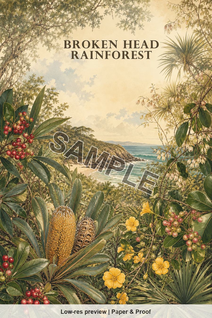 Low-resolution watermarked preview of Broken Head Rainforest from the Byron Bay Blooms set