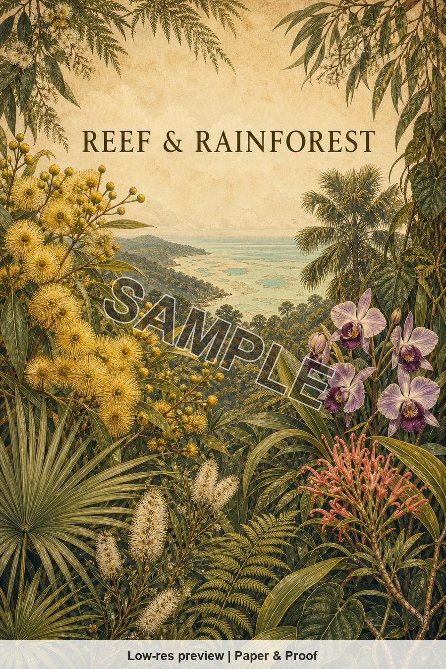 Low-resolution watermarked preview of Reef and Rainforest from the Cairns Tropical Blooms set
