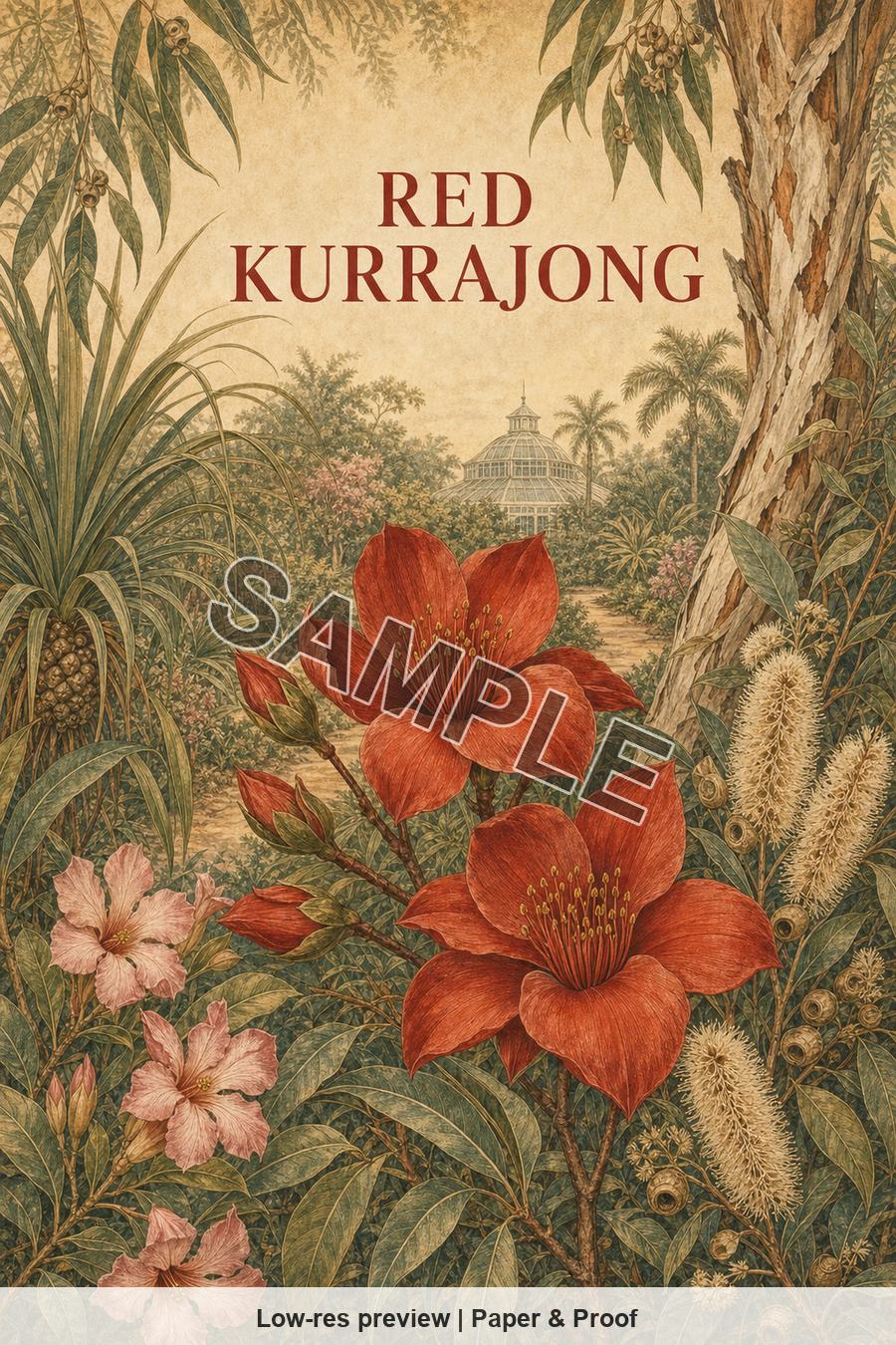 Low-resolution watermarked preview of Red Kurrajong from the Darwin Native Blooms set