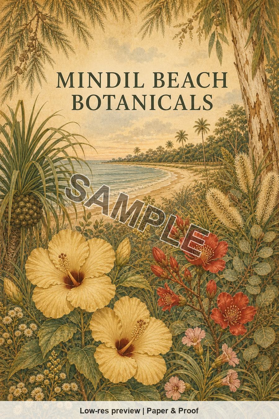 Low-resolution watermarked preview of Mindil Beach Botanicals from the Darwin Native Blooms set