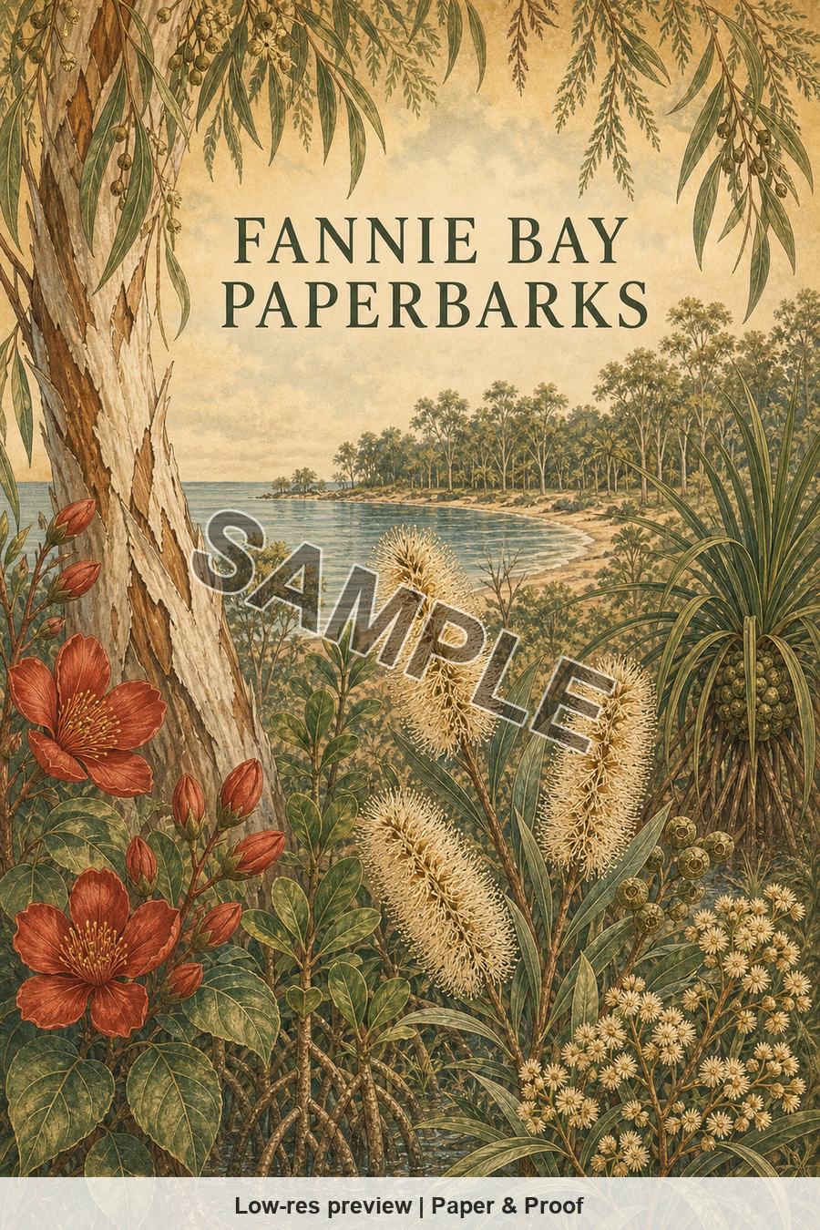 Low-resolution watermarked preview of Fannie Bay Paperbarks from the Darwin Native Blooms set