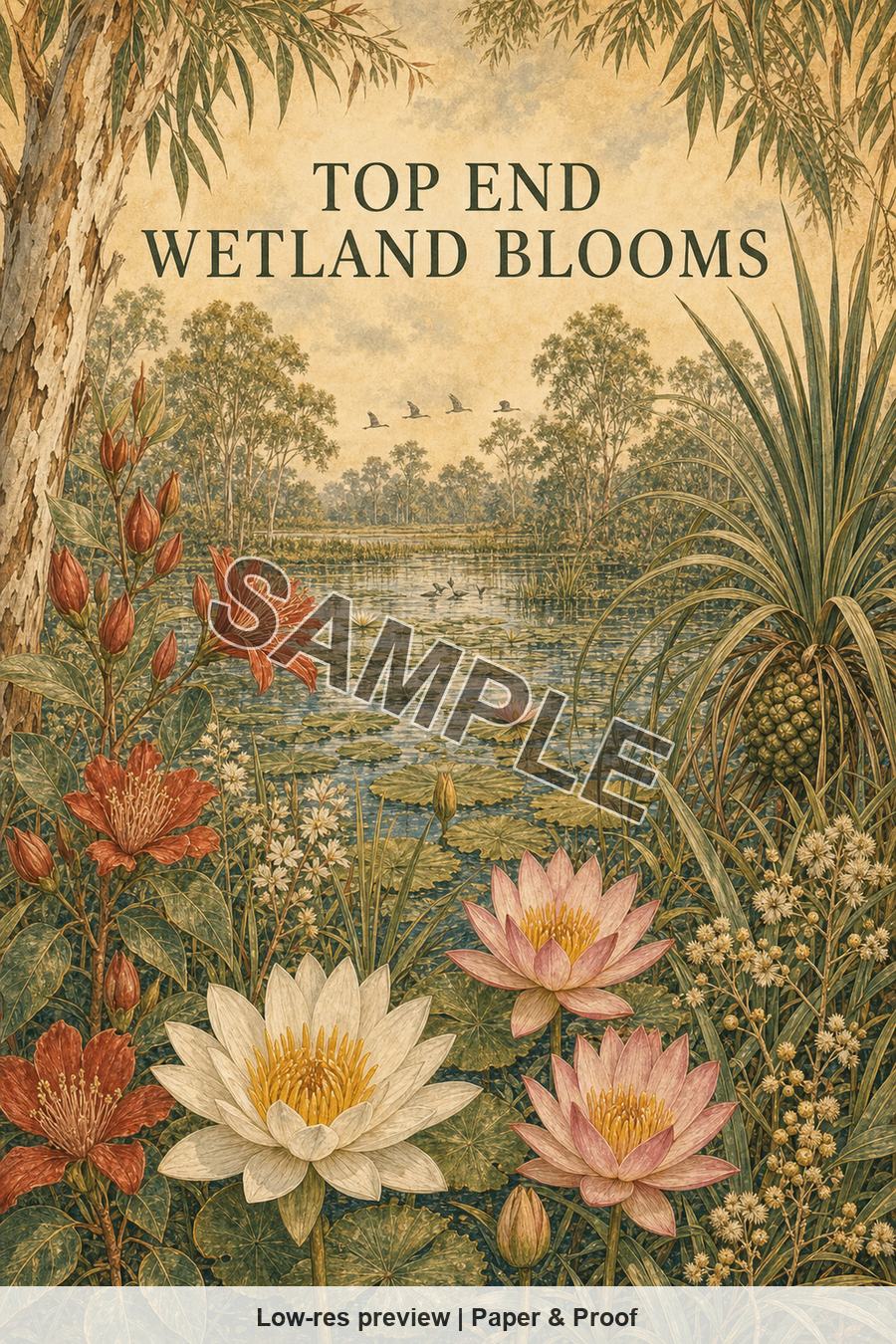 Low-resolution watermarked preview of Top End Wetland Blooms from the Darwin Native Blooms set