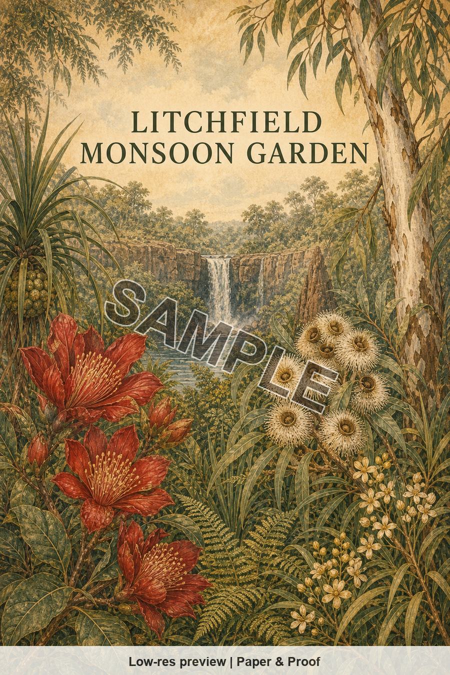 Low-resolution watermarked preview of Litchfield Monsoon Garden from the Darwin Native Blooms set