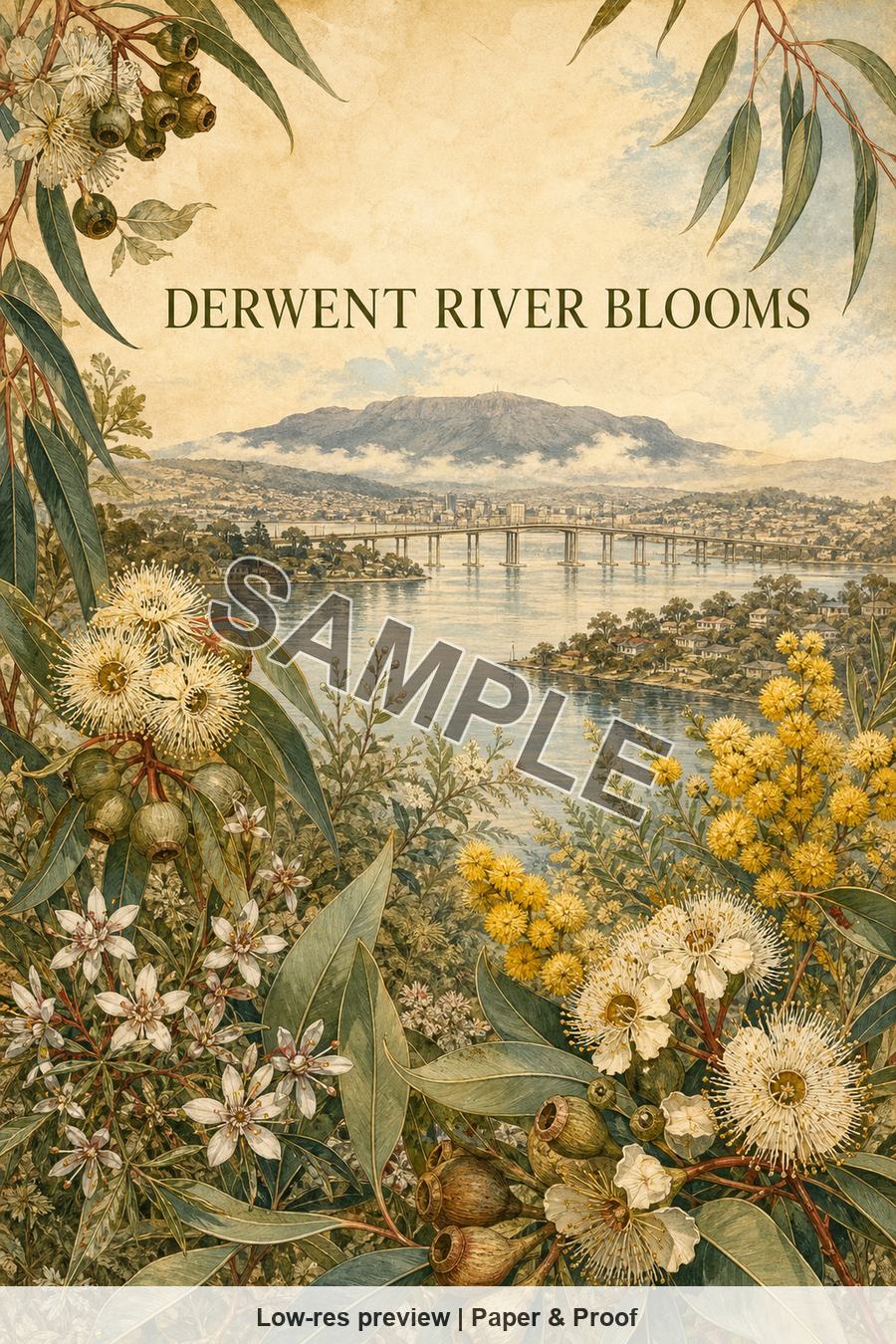 Low-resolution watermarked preview of Derwent River Blooms from the Hobart Tasmania Native Blooms set