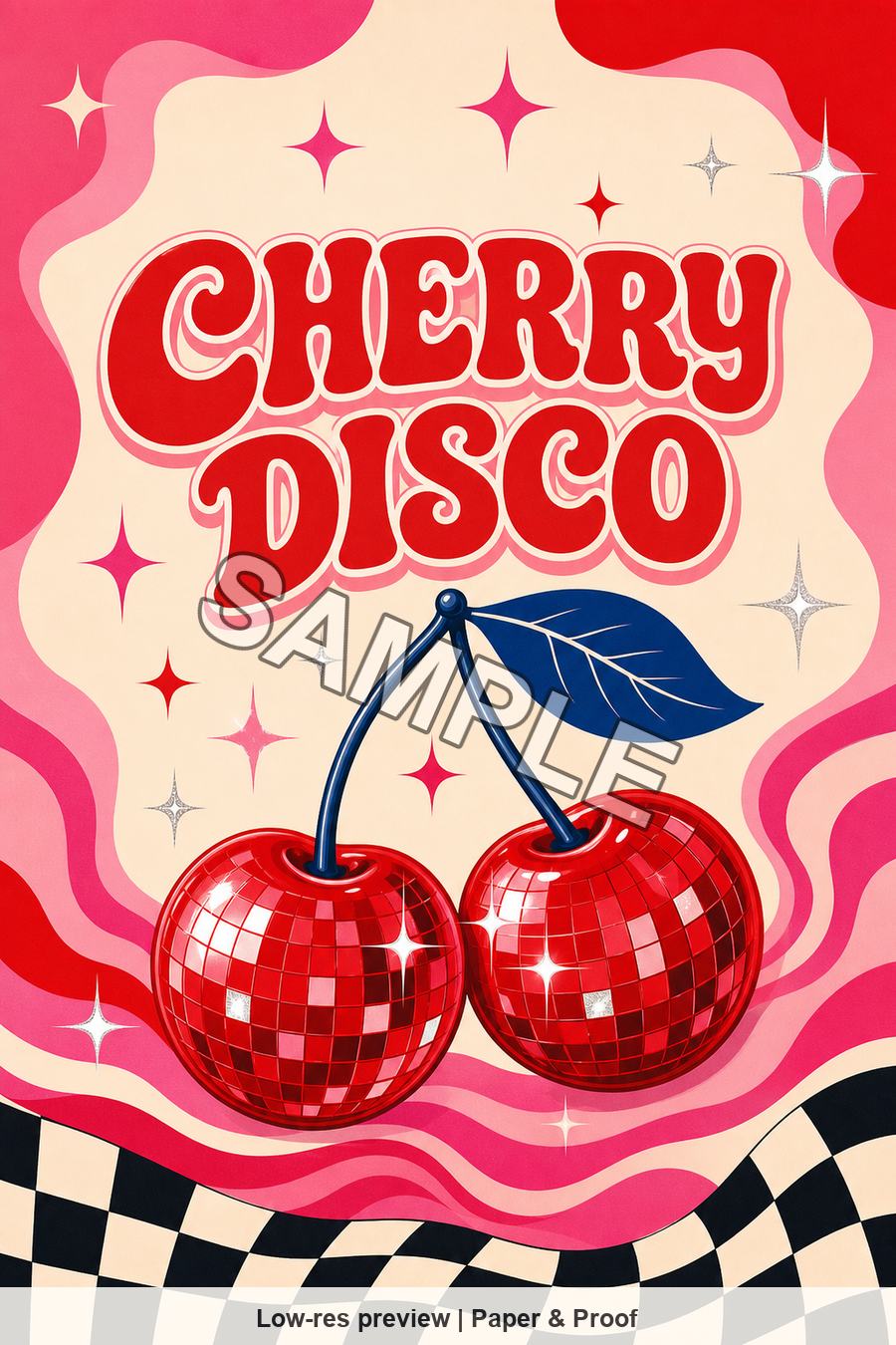 Low-resolution watermarked preview of Cherry Disco from the Retro Pop Cherry set