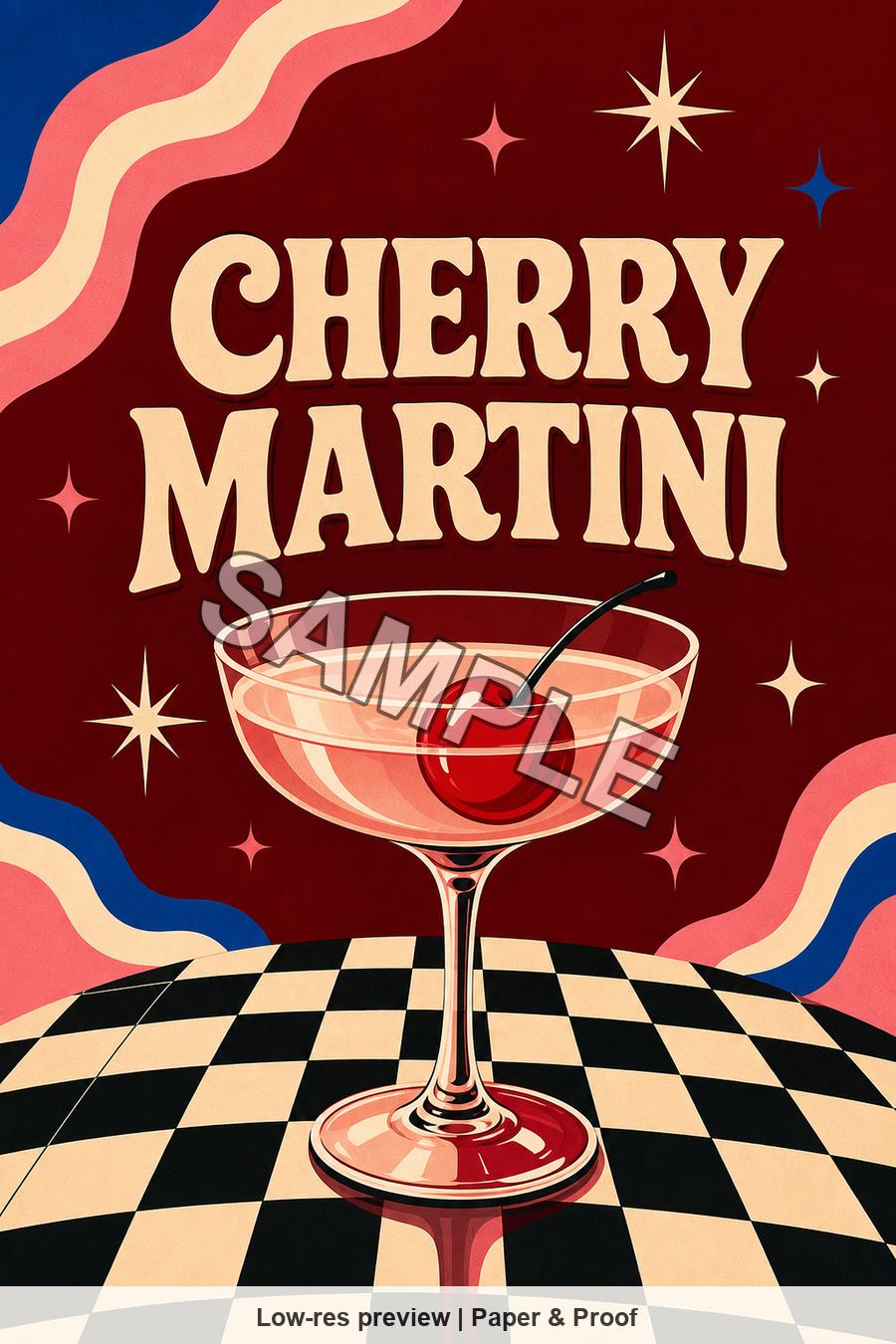 Low-resolution watermarked preview of Cherry Martini from the Retro Pop Cherry set