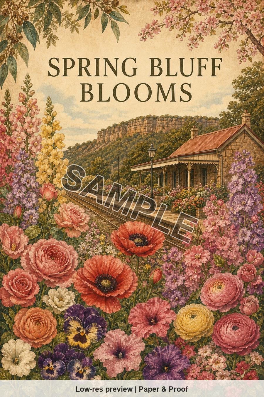 Low-resolution watermarked preview of Spring Bluff Blooms from the Toowoomba Garden City set