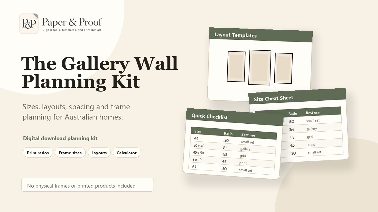 Paper & Proof Gallery Wall Planning Kit cover preview